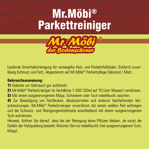 Mr.Möbi® Parkett Reiniger und Parkett Pflege Glänzend - Set